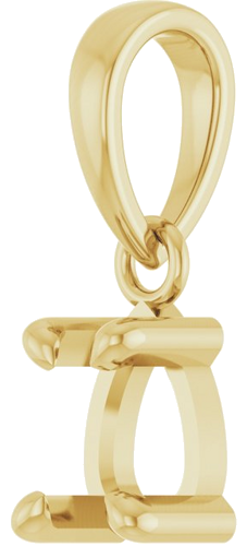 Pakabukas „Solitaire“ 14k yellow gold Pear 6mm x 4mm (2)