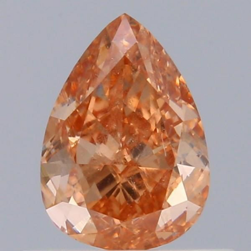 0.53 carat Fancy Brownish Orange-VS1 Natūralus Pear Deimantas (1)