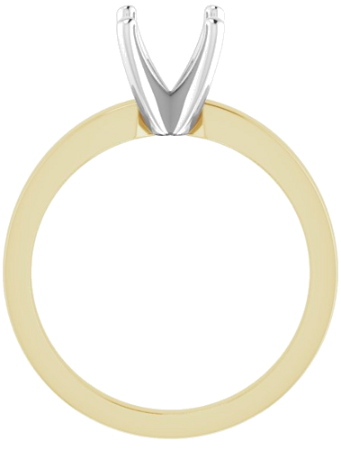 Sužadėtuvių Žiedas „Solitaire“ 18k yellow/white gold Round 7mm (2)
