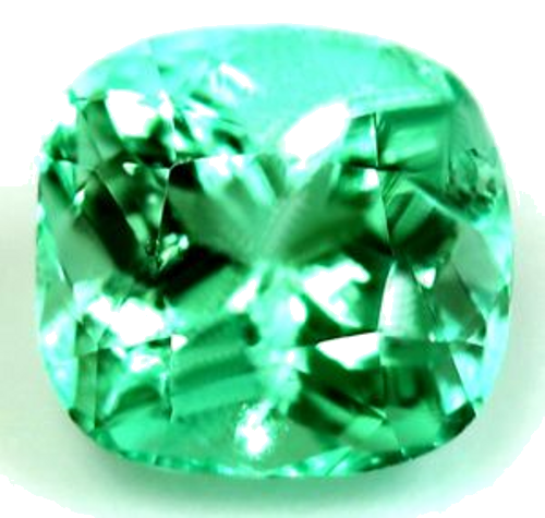 0.68 carat GREEN Cushion Smaragdas (1)