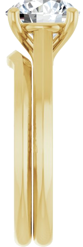 14K Yellow 8 mm Round Solitaire Engagement Ring Mounting (9)