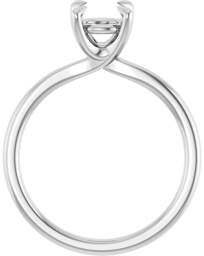 Sužadėtuvių Žiedas 14k white gold Round 6.5mm (2)