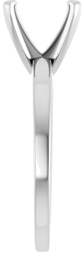 Sužadėtuvių Žiedas „Solitaire“ 14k white gold Square 6.5mm (4)