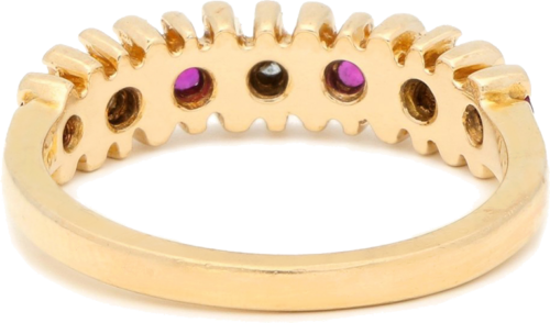 Золотое кольцо с бриллиантами и рубинами (4)