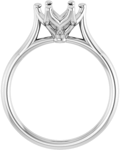 Sužadėtuvių Žiedas „Solitaire“ 585 Baltojo Aukso Round 7.4mm (2)