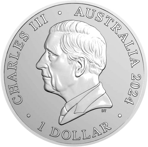 1 oz Delfīns 2024 Austrālijas sudraba monēta (2)