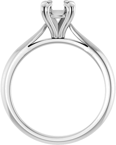 14K White 6.5 mm Round Engagement Ring Mounting (2)