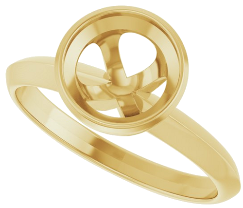 Sužadėtuvių Žiedas „Solitaire“ 585 Geltonojo Aukso Round 7.4mm (5)