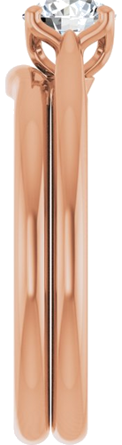 14K Rose  5.2 mm Round Solitaire Engagement Ring Mounting (9)