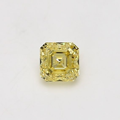 0.35 carat Fancy Intense Yellow-VS2 Natūralus Asscher Deimantas (1)