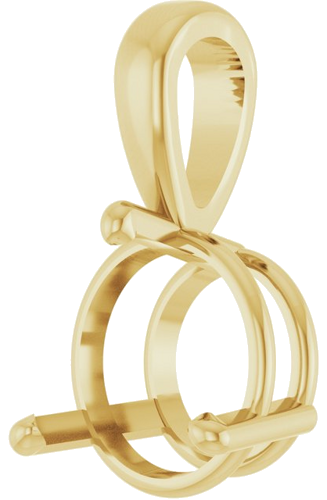 Pakabukas „Solitaire“ 14k yellow gold Round 9.5mm (2)
