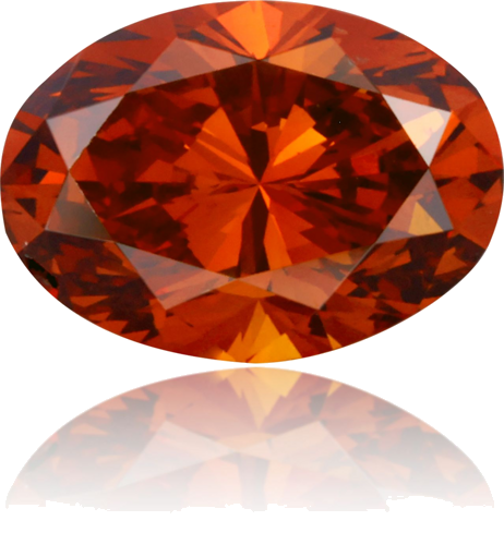 1.32 carat Fancy Deep Orange-SI2 Natūralus Oval Deimantas (1)