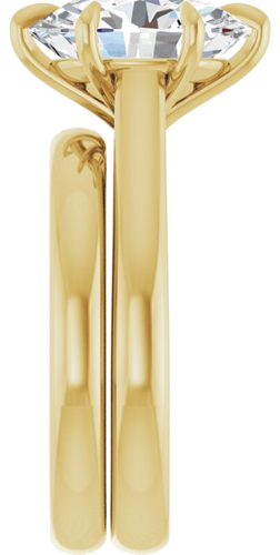 Sužadėtuvių Žiedas „Claw-Prong“ 14k yellow gold Oval 11mm x 9mm (9)