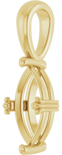 Pakabukas „Decorative Prong Solitaire“ 14k yellow gold Marquise 11mm x 5.5mm (2)