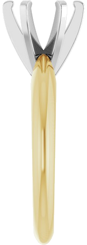 Sužadėtuvių Žiedas „Solitaire“ 14k yellow/white gold Round 7mm (4)