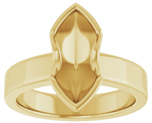 Sužadėtuvių Žiedas „Half-Bezel Solitaire“ 14k yellow gold Marquise 13mm x 6.5mm (3)
