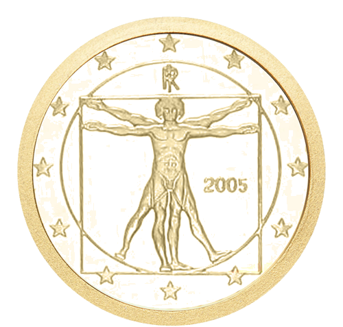 2005 Marshall Islands Vitruvian Man 5 Dollar Gold Coin (1)