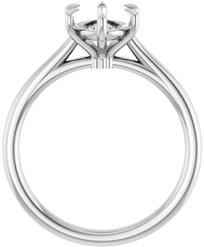 Sužadėtuvių Žiedas „Claw-Pong“ 14k white gold Oval 9mm x 7mm (2)