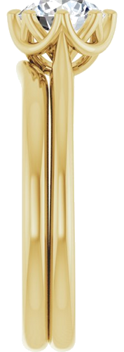 Sužadėtuvių Žiedas „Solitaire“ 585 Geltonojo Aukso Round 6.5mm (9)