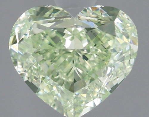 1.01 carat Fancy Yellowish Green-VS1 Natūralus Heart Deimantas (1)