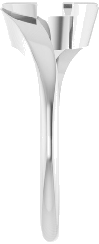 Sužadėtuvių Žiedas „Half-Bezel Solitaire“ 14k white gold Oval 8mm x 6mm (4)