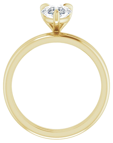 Sužadėtuvių Žiedas „Solitaire“ 585 Geltonojo Aukso Pear Shape 8mm x 6mm (7)