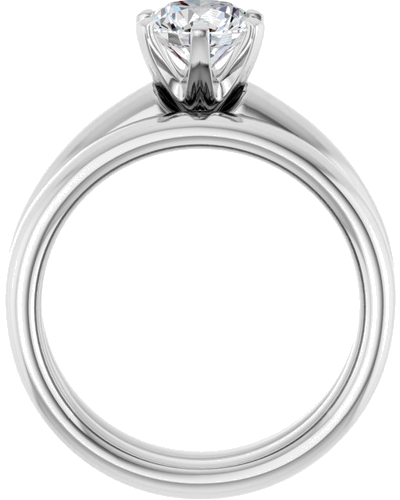 14K White 6.5 mm Round Engagement Ring Mounting (7)