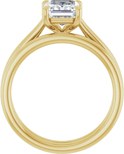 Sužadėtuvių Žiedas „Claw-Pong“ 14k yellow gold Emerald 8mm x 6mm (7)