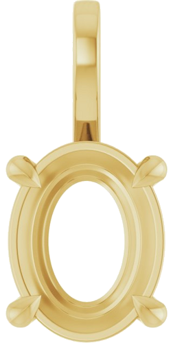 Pakabukas „Solitaire“ 14k yellow gold Oval 9mm x 7mm (1)