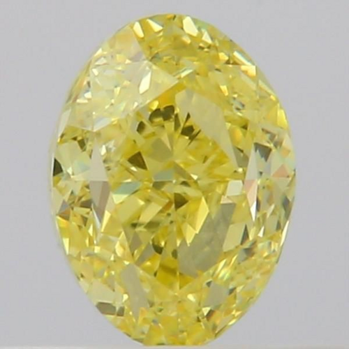 0.5 carat Fancy Intense Yellow-VVS2 Natūralus Oval Deimantas (1)