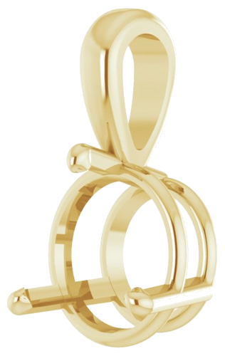 Pakabukas „Solitaire“ 585 Geltonojo Aukso Round 8.5mm (2)