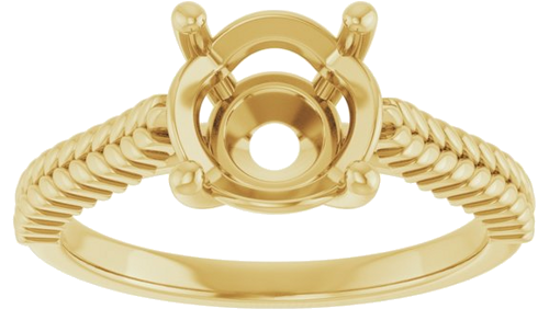 Sužadėtuvių Žiedas „Solitaire“ 14k yellow gold Round 8mm (3)