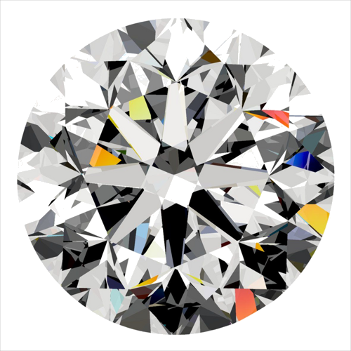 0.5 carat G-VS2 GD cut Natūralus Round Deimantas (1)