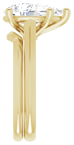Sužadėtuvių Žiedas „Claw-Prong“ 10k yellow gold Pear 12mm x 8mm (9)