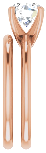 Sužadėtuvių Žiedas „Solitaire“ 585 Rožinis Aukso Round 7.4mm (9)