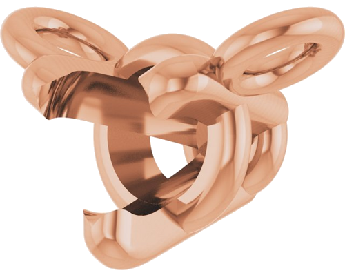 14K Rose 3 mm Round 3-Prong Necklace Center (2)