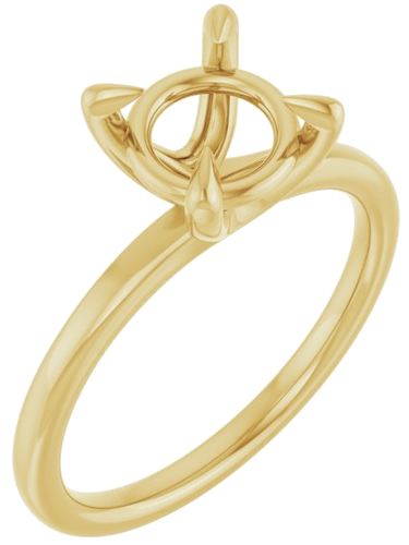 Sužadėtuvių Žiedas 14k yellow gold Round 7.4mm (1)