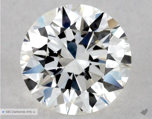 0.51 carat H-VVS2 Excellent cut Natūralus Round Deimantas (1)