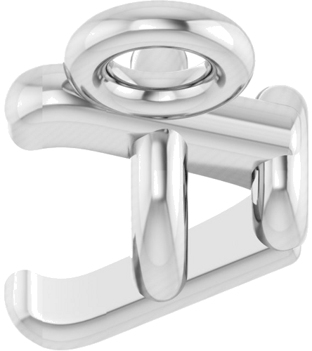 Pakabukas „Round 3-Prong“ 585 Baltojo Aukso Round 3mm (3)