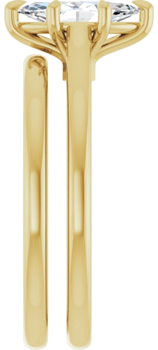 Sužadėtuvių Žiedas „Claw-Pong“ 10k yellow gold Marquise 9mm x 4.5mm (9)