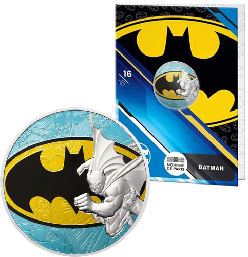 10 евро BATMAN 2025 серебряная монета Франции в BU карточке (1)