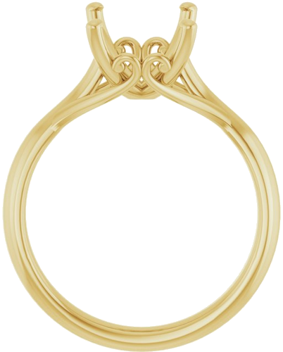 Sužadėtuvių Žiedas „Solitaire“ 14k yellow gold Emerald 10mm x 8mm (2)