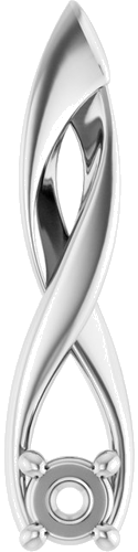 Pakabukas „Infinity-Inspired Solitaire“ 14k white gold Round 3mm (1)