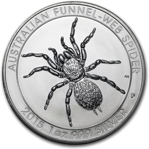 1 oz Smilšu zirneklis 2015 Austrālija sudraba monēta (1)