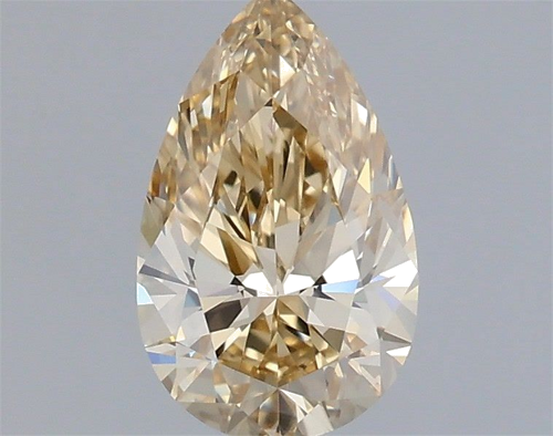 0.63 carat Fancy Yellow-VVS2 Natūralus Pear Deimantas (1)