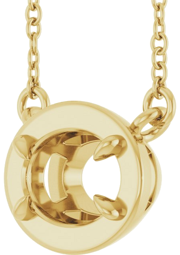 Pakabukas „Claw-Prong Solitaire Bezel-Style“ 14k yellow gold Oval 7mm x 5mm (2)