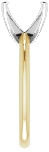 Sužadėtuvių Žiedas 14k yellow gold & platinum Oval 11mm x 9mm (4)