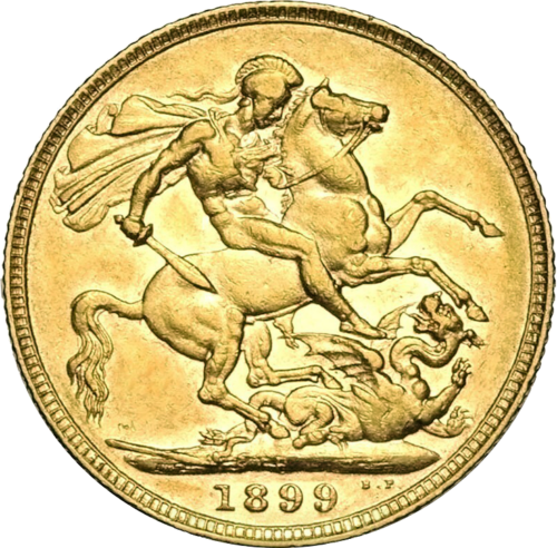 Soverenas Victoria su šydu Didžioji Britanija auksinė moneta (2)