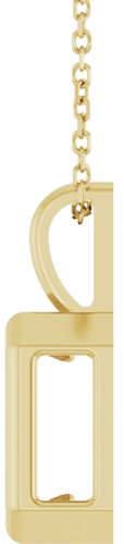 Pakabukas „Back-Set Solitaire“ 14k yellow gold Emerald 9mm x 7mm (3)