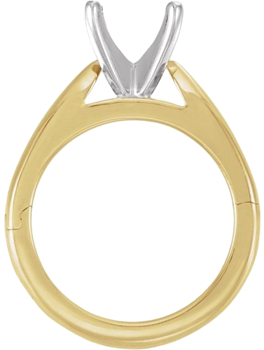 Sužadėtuvių Žiedas „CLIQ® Hinged Adjustable Solitaire“ 14k yellow/white gold Round 8.2mm (3)